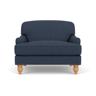 Love Seat - Indigo - Luxury Italian Linen