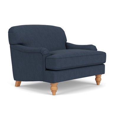 Love Seat - Indigo - Luxury Italian Linen