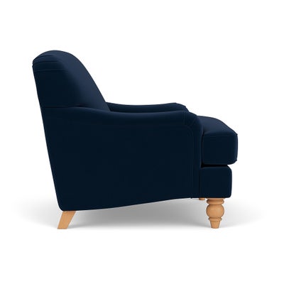 Armchair - Deep blue - Matt Velvet