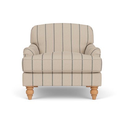 Armchair - Charcoal - Compton Stripe