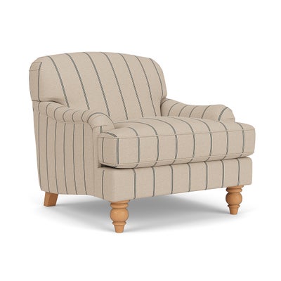 Armchair - Charcoal - Compton Stripe