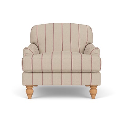 Armchair - Raspberry - Compton Stripe