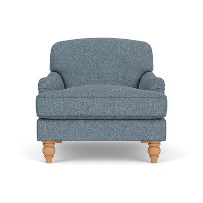 Armchair - Mid Blue - Aquaclean Oxford