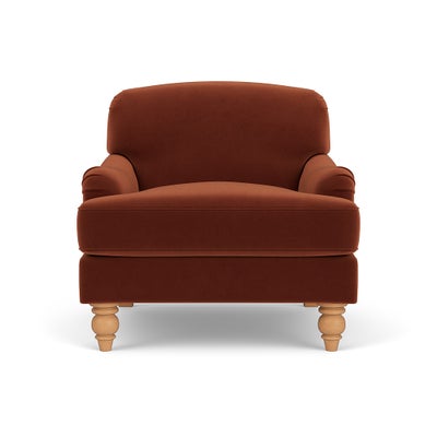 Armchair - Brick - Matt Velvet