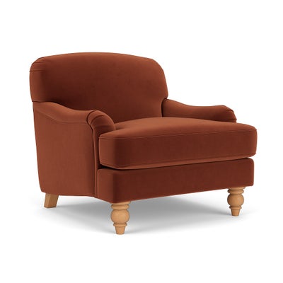 Armchair - Brick - Matt Velvet