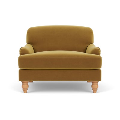 Love Seat - Mustard - Matt Velvet