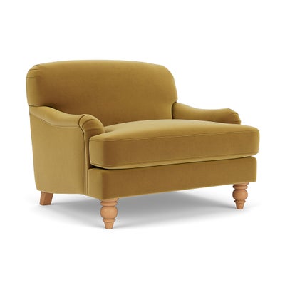 Love Seat - Mustard - Matt Velvet