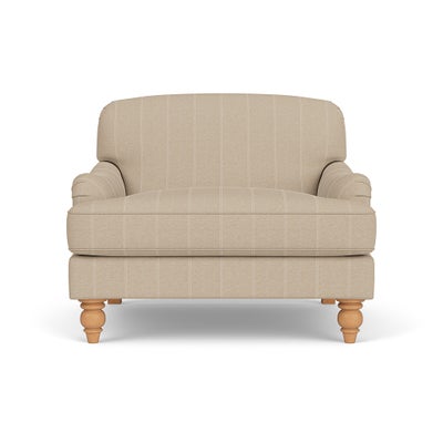 Love Seat - Natural - Compton Stripe