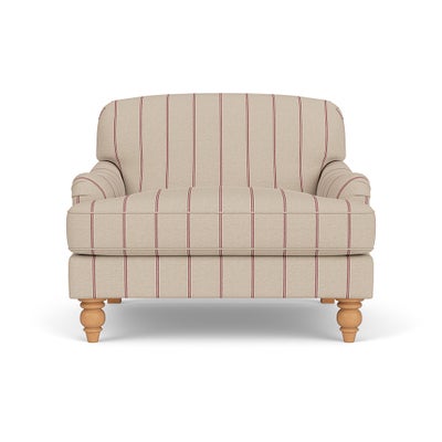 Love Seat - Raspberry - Compton Stripe