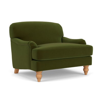 Love Seat - Forest Green - Matt Velvet