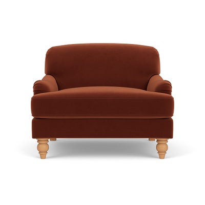 Love Seat - Brick - Matt Velvet