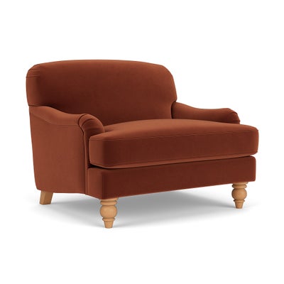 Love Seat - Brick - Matt Velvet