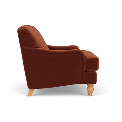 Love Seat - Brick - Matt Velvet