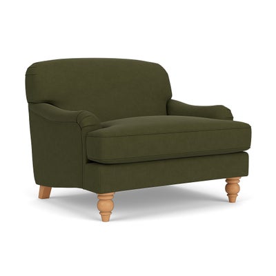 Love Seat - Forest Green - House Linen Mix