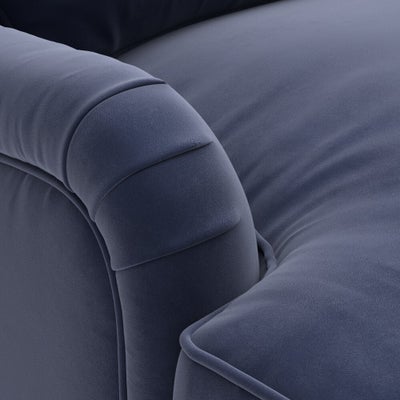 Large 2 Seater - Deep Blue - Matt Velvet