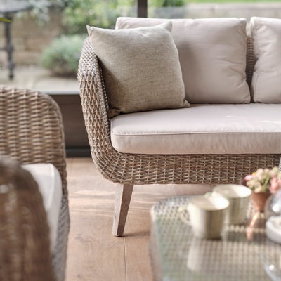 4 Piece Garden Lounge Set - Natural