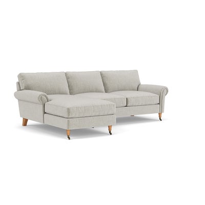 Chaise Large Left Hand - Grey Mist - Eco Chenille