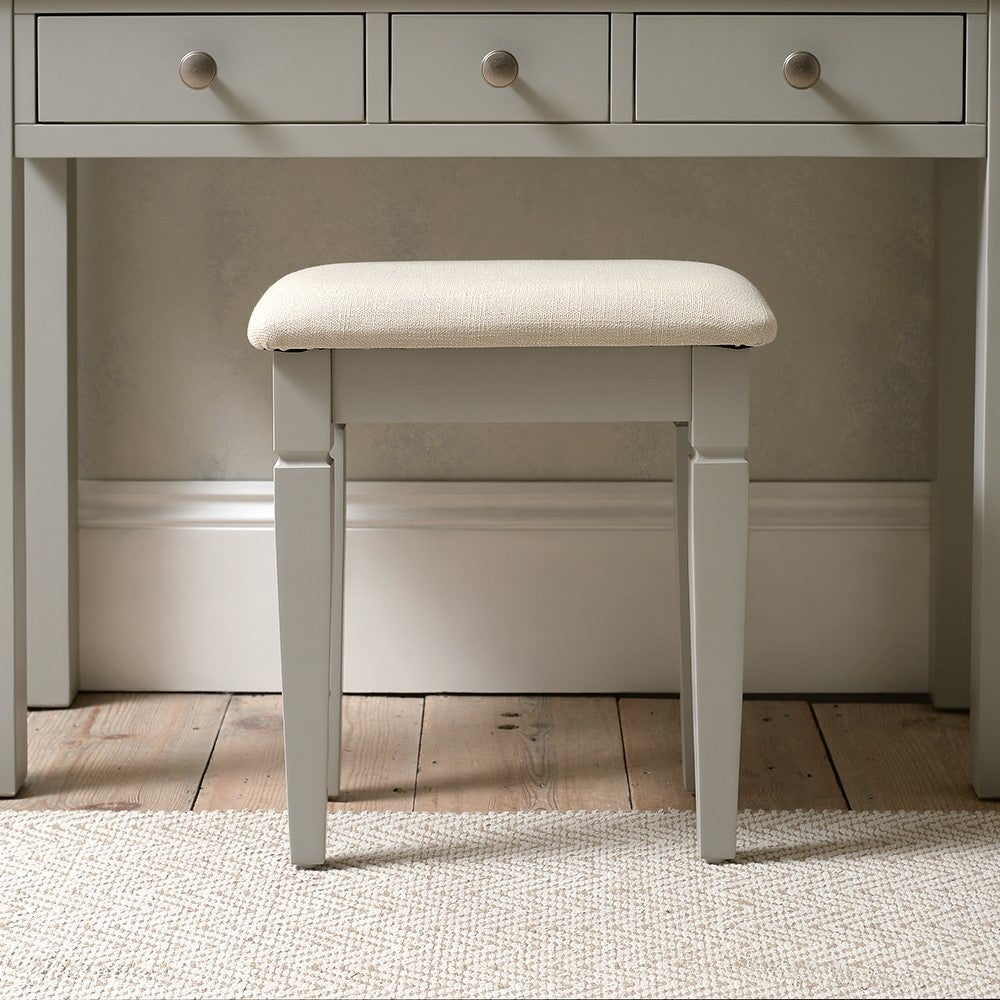 silver grey dressing table stool Grey And Vintage Bone White Vanity Stool With Tufted Seat Grey Bedroom
