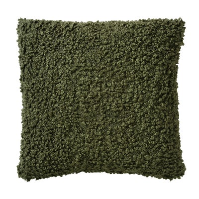 Faux Lambswool Cosy Cushion – Green