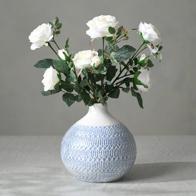 Butterow Textured Blue Vase