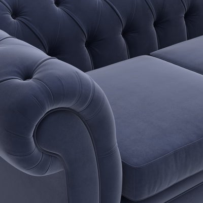 3 Seater - Deep blue - Matt Velvet