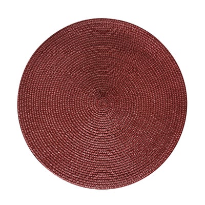 Circular Ribbed Placemat Merlot