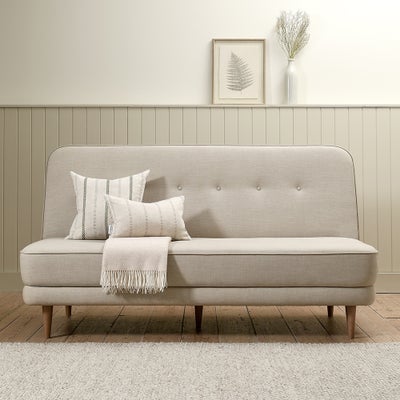 Buckley - Sofa Bed 3 Seater - Natural - House Linen Mix