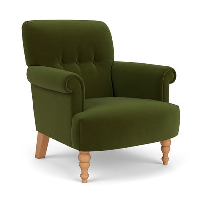 Armchair - Forest Green - Matt Velvet