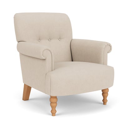 Armchair - Lily White - House Linen Mix