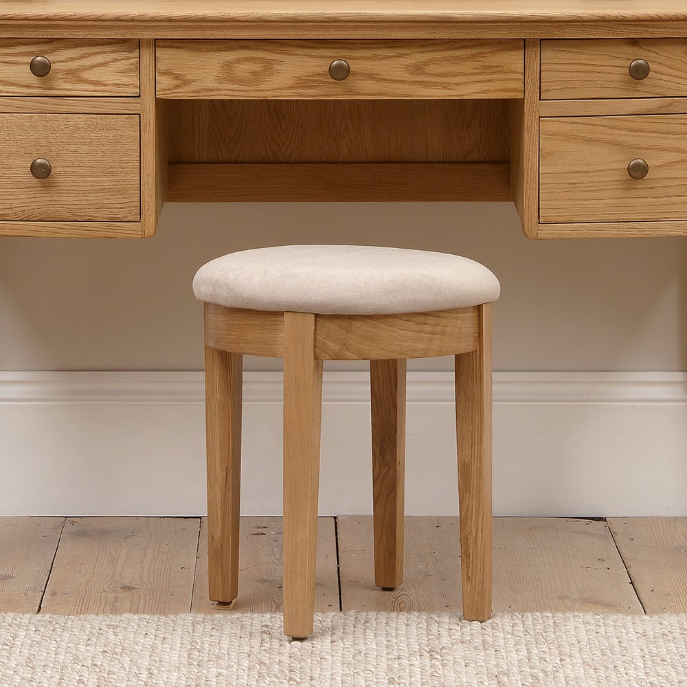 Winchcombe Oiled Oak Dressing Table Stool