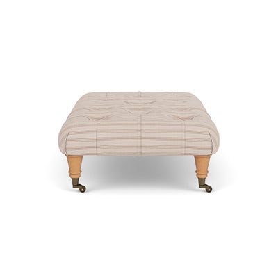 Foot Stool - Flax - Kingham Stripe