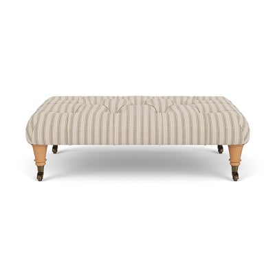 Foot Stool - Sage - Kingham Stripe