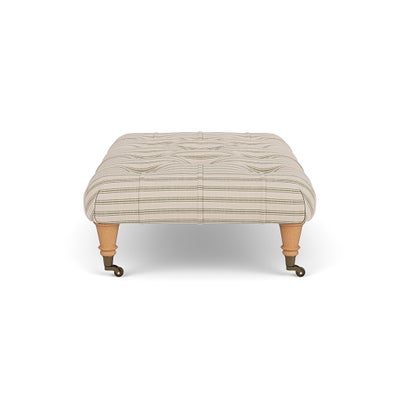 Foot Stool - Sage - Kingham Stripe