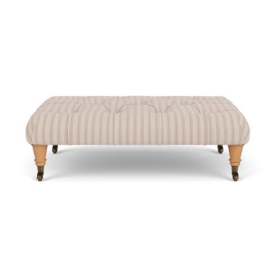 Foot Stool - Flax - Kingham Stripe
