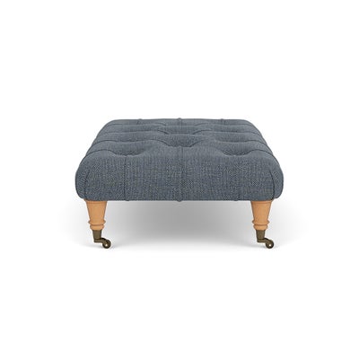 Foot Stool - Indigo - Rustic weave