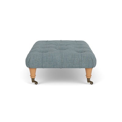 Foot Stool - Teal marl - Rustic weave