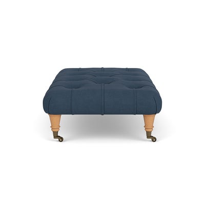 Foot Stool - Indigo - House linen mix