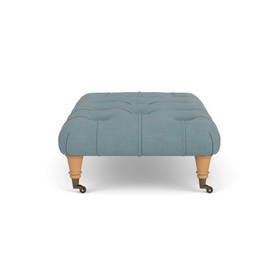 Foot Stool - Sky blue - House linen mix