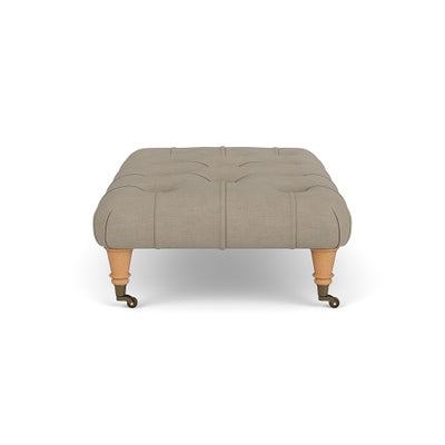 Foot Stool - Dove grey - House linen mix