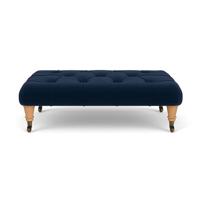 Foot Stool - Deep blue - Matt Velvet