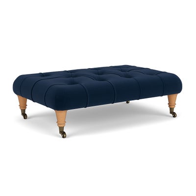 Foot Stool - Deep blue - Matt Velvet