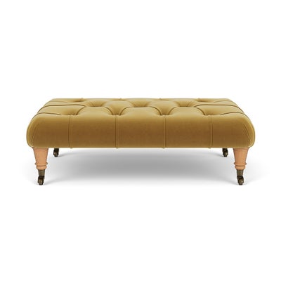 Foot Stool - Mustard - Matt Velvet