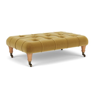 Foot Stool - Mustard - Matt Velvet