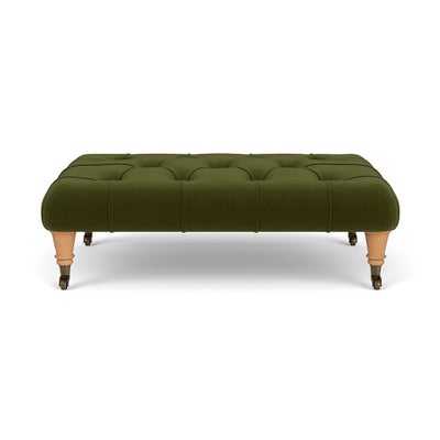 Foot Stool - Forest Green - Matt Velvet
