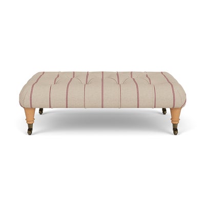 Foot Stool - Raspberry - Compton Stripe