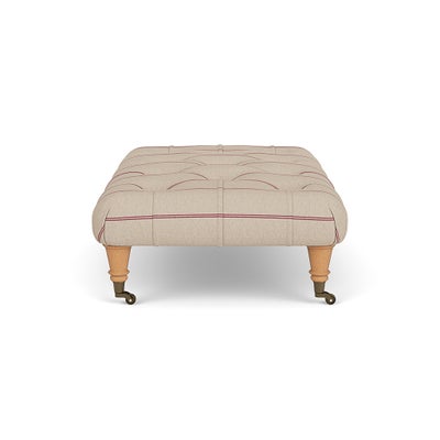 Foot Stool - Raspberry - Compton Stripe