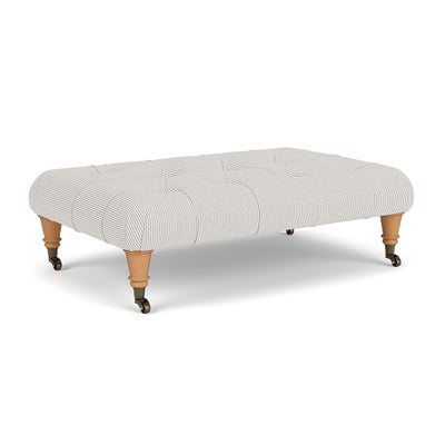 Foot Stool - Grey - Broadway Stripe