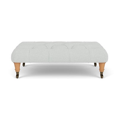 Foot Stool - Duck Egg - Broadway Stripe