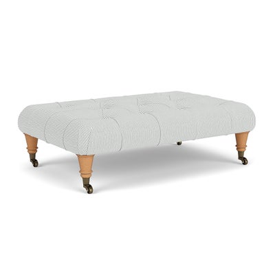 Foot Stool - Duck Egg - Broadway Stripe