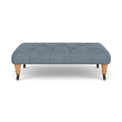 Foot Stool - Mid Blue - Aquaclean Oxford